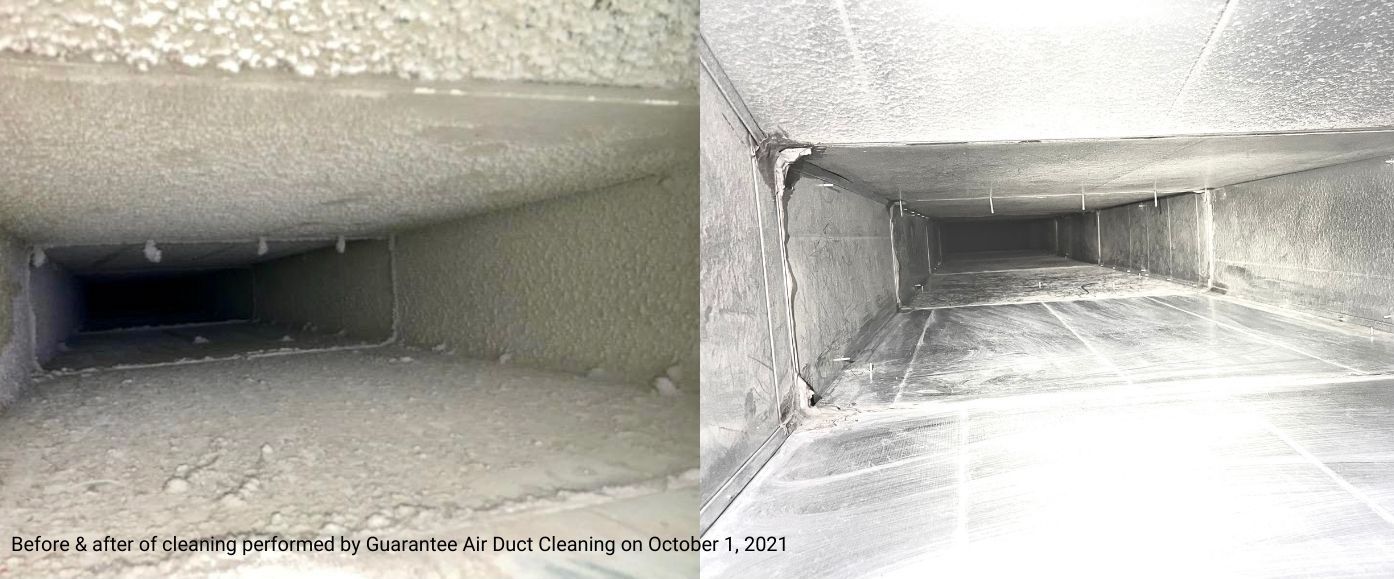 air duct cleaning vent system before and after