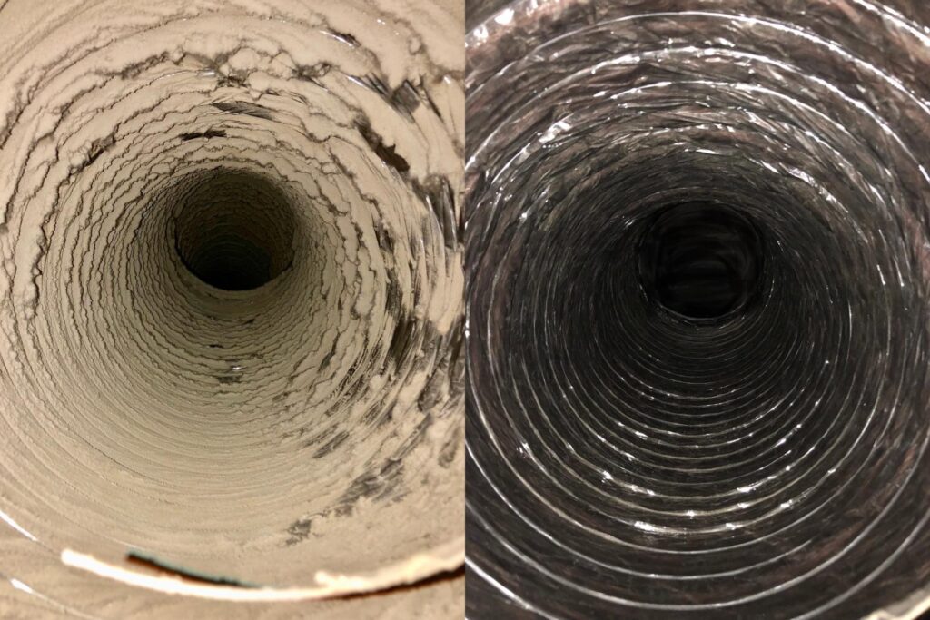 air duct cleaning before and after